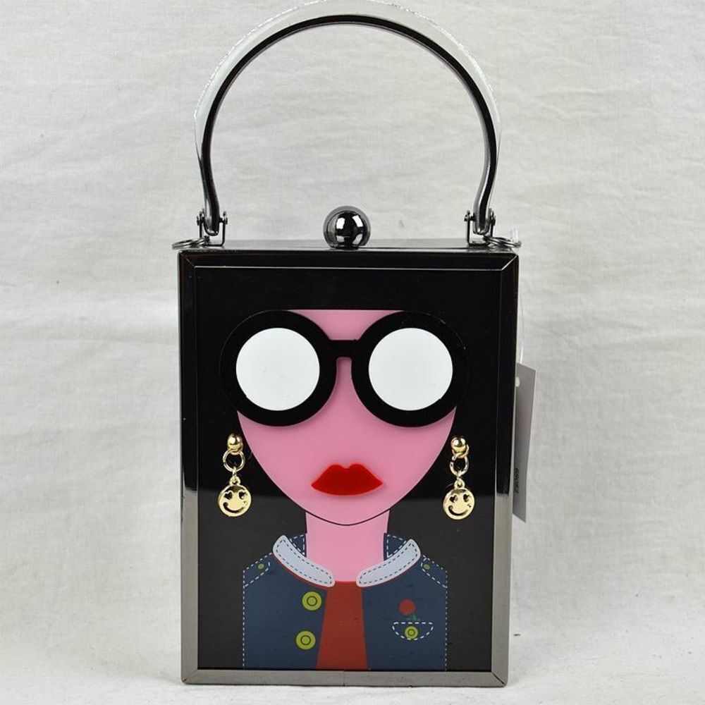 Lady Face Luxury Acrylic Evening Bag